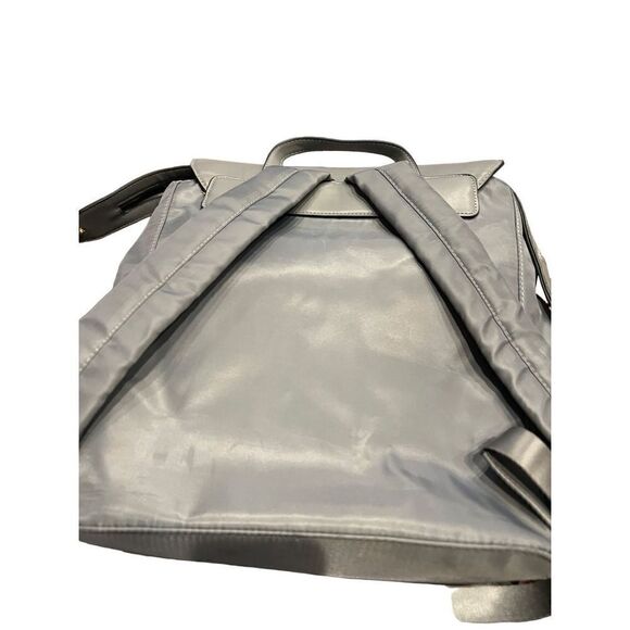 Backpack  A New Day Light Gray Zip Top Faux Leather Commuter  Adjustable Straps - Picture 3 of 8
